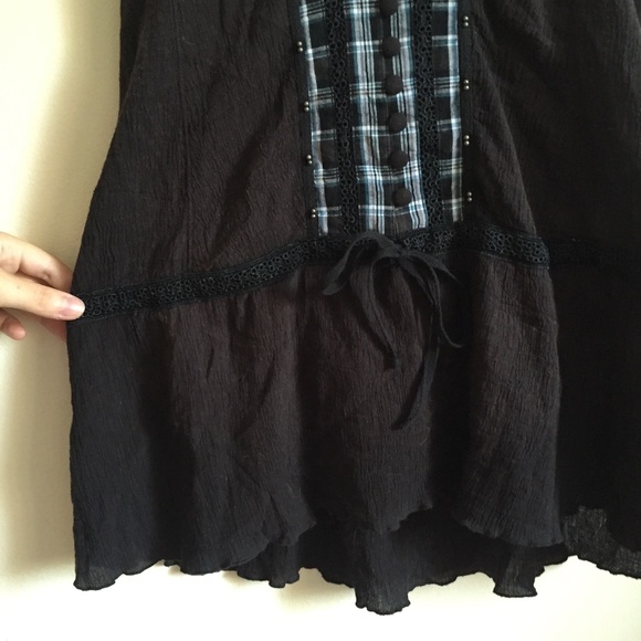 FREE PEOPLE Vintage Flannel Halter Tank Top - Picture 5 of 10